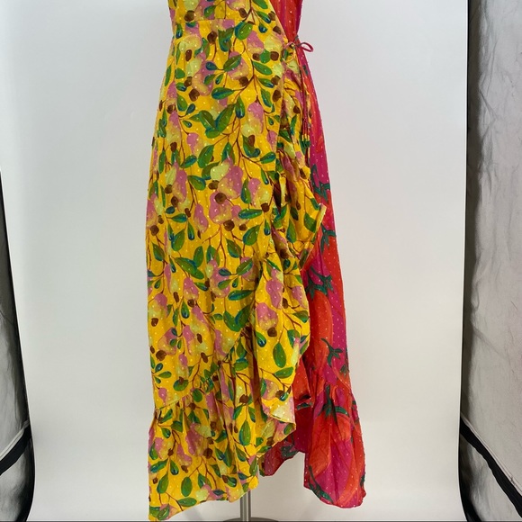 Farm Rio Garden Mix Maxi Wrap Floral Dress NWT - Picture 15 of 17